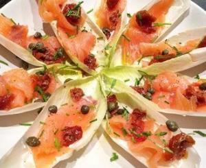Witlofschuitjes met zalm