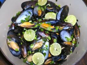 Mejillones con limon y cilantro - Mosselen met citroen en koriander