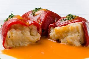 Pimientos rellenos de Bacalao