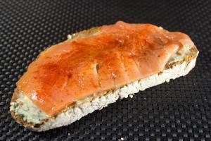 Salmón con cabrales - Zalm met cabrales