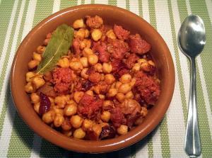 Garbanzos y Chorizo - Kikkererwten en chorizo