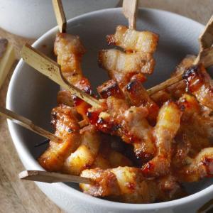 Brochetas de Cerdo marinado - Gemarineerde varkensspiesjes