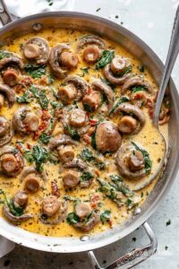 Champiñones en Mantequilla de Ajo Crema - Champignons in romige knoflookboter