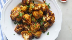 Coliflor al ajo y pimenton - Bloemkool met knoflook en paprika