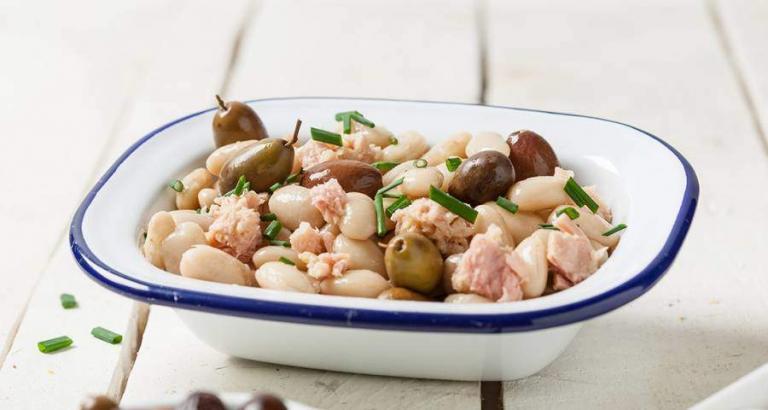 Ensalada judia blanca al tonno - Witte bonensalade met tonijn