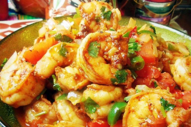 Camarones confite - Geconfijte garnalen