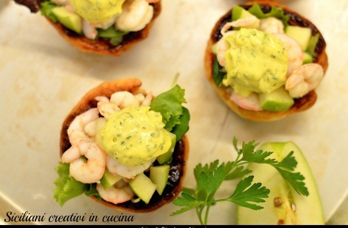 Gambas y Mayonesa Verde - Garnalen met groene mayonaise