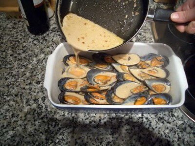 Mejillones en salsa de boquerones - Mosselen in ansjovissaus