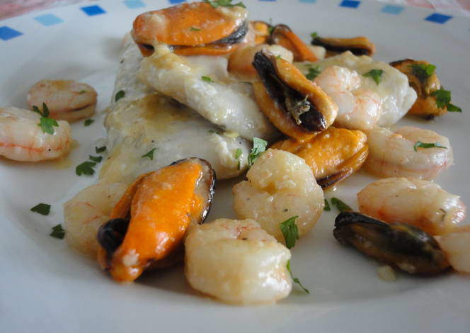 Mejillones con Gambas - Mosselen met Gambas