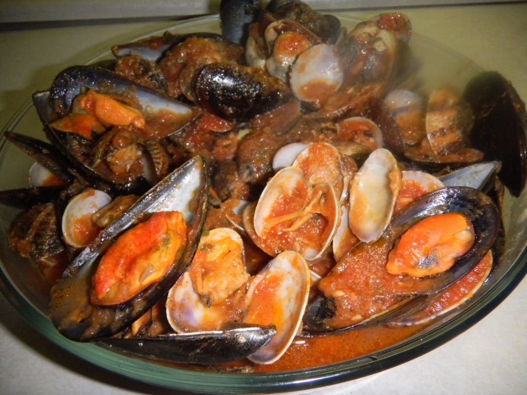 Mejillones y almejas- Mosselen en venusschelpen