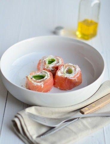 Salmon con Pepinos - Zalmrolletjes met augurk