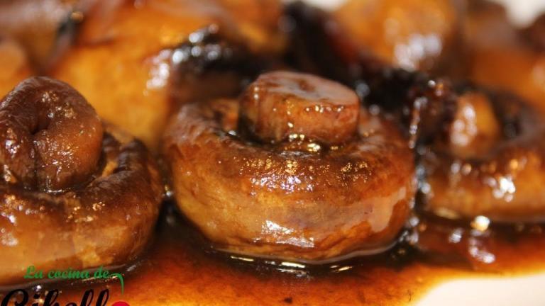 Champiñones al Pedro Ximenez - Gemarineerde champignons