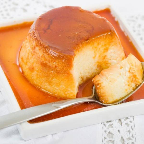 Flan de manzana - Pudding van appels