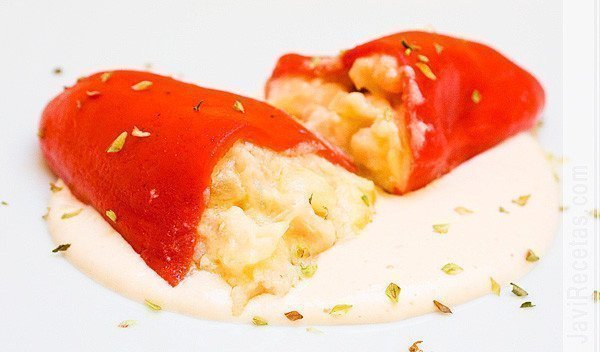 Pimientos de piquillo rellenos - Gevulde pimientos de piquillo