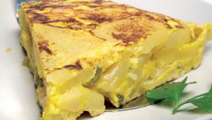 Tortilla con ajo y perejil - tortilla met knoflook en peterselie