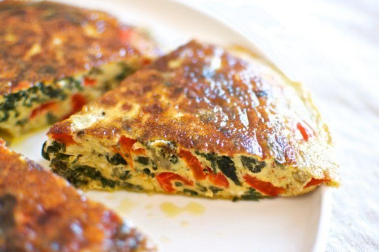 Tortilla de piemento - Tortilla met paprika