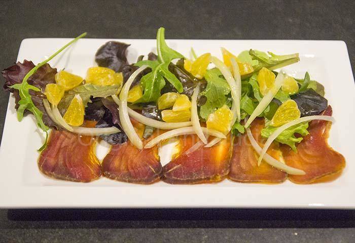 Ensalada Mojama con Mandarina - Mojama salade met mandarijn