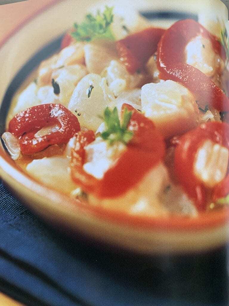 Dorade con pimientos
