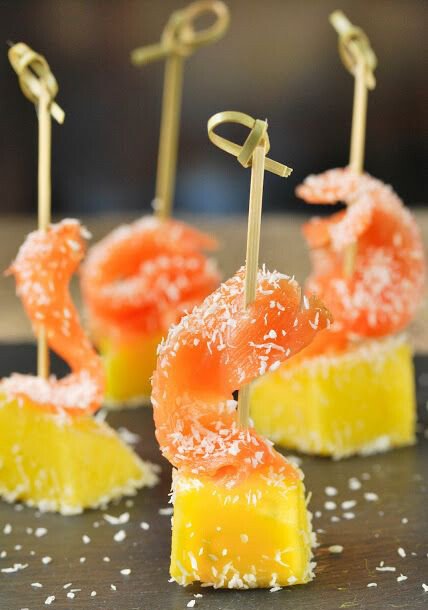Salmón-Ahumado-Con-Mango-Gerookte-zalm-met-mango