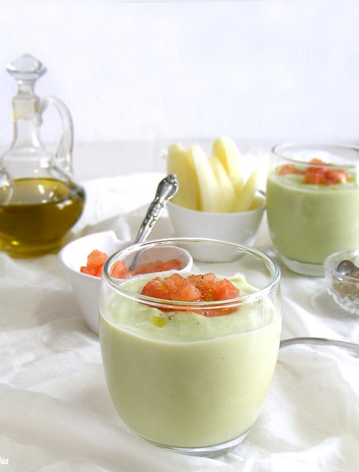Crema fria de Pepino y Aguate - Room van komkommer en avocado