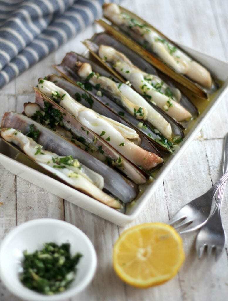 Navajas a la Plancha - Gegrilde Scheermessen