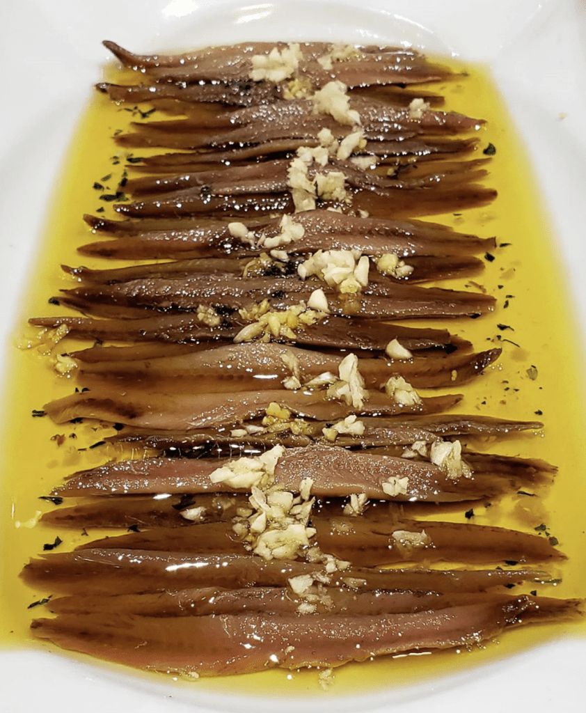 Anchoa con Ajo y Aceite - Ansjovis met Knoflook en Olijfolie