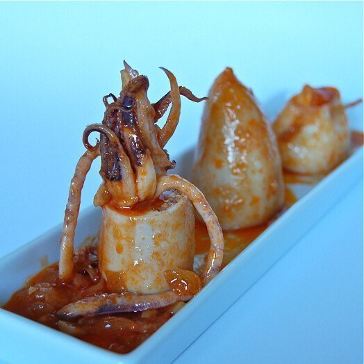 Calamares Rellenos de Sobrasada - Inktvisjes gevuld met Sobrasada