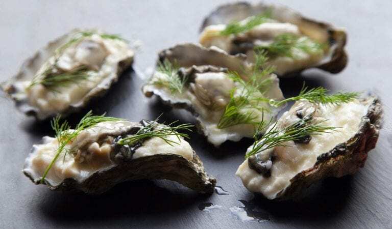 Ostras con Crema de Coliflor - Oesters met bloemkoolcrème