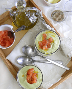 Crema de Pepino y Aguate - Creme van Komkommer en Avocado