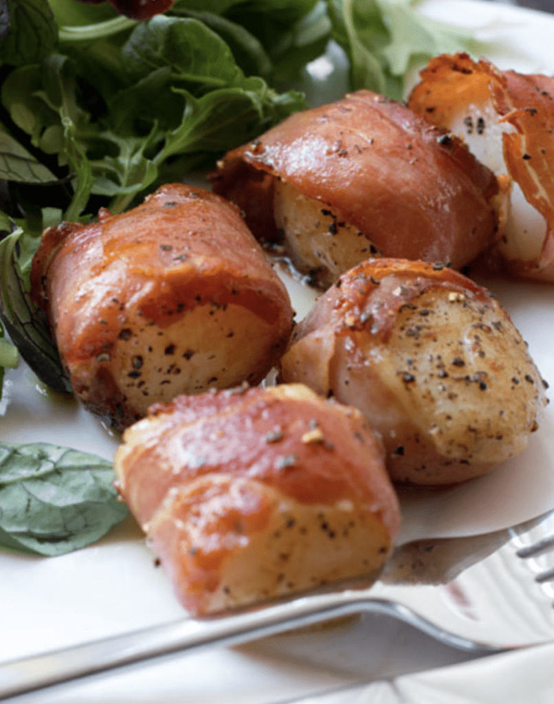 Vieiras con Jamón Serrano - Coquilles met Serranoham