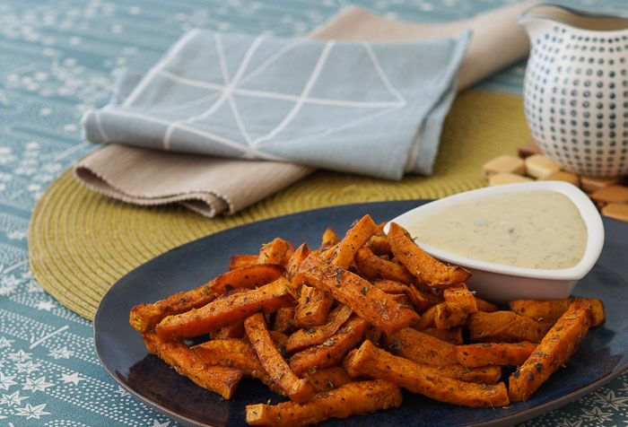 Palitos de Boniato al horno con Especias - Gebakken zoete aardappel sticks met kruiden