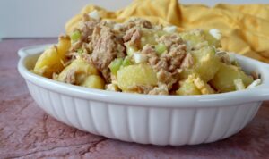 Patatas aliñadas - Aardappelsalade met tonijn en ei