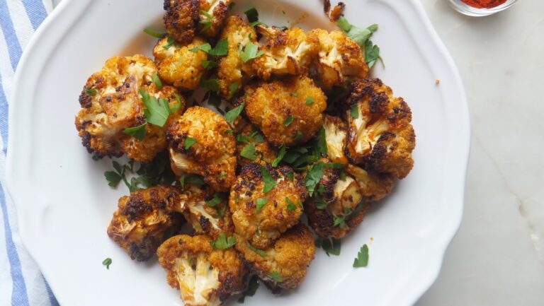 Coliflor al ajo y pimenton - Bloemkool met knoflook en paprika