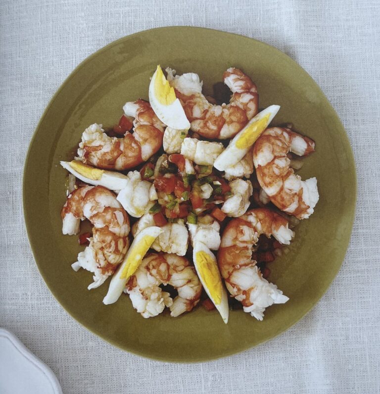 Salpicón de rape y gambas - Salade van zeeduivel en garnalen