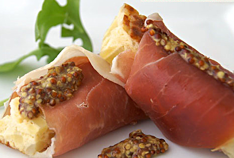 Tiras de tortilla y jamón serrano - Tortillareepjes met serranoham