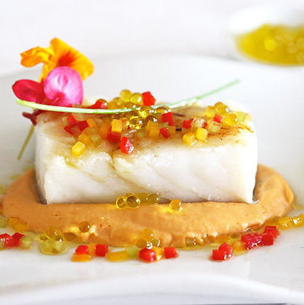 Bacalao con crema de garbanzos - Kabeljauw met kikkererwtencrème